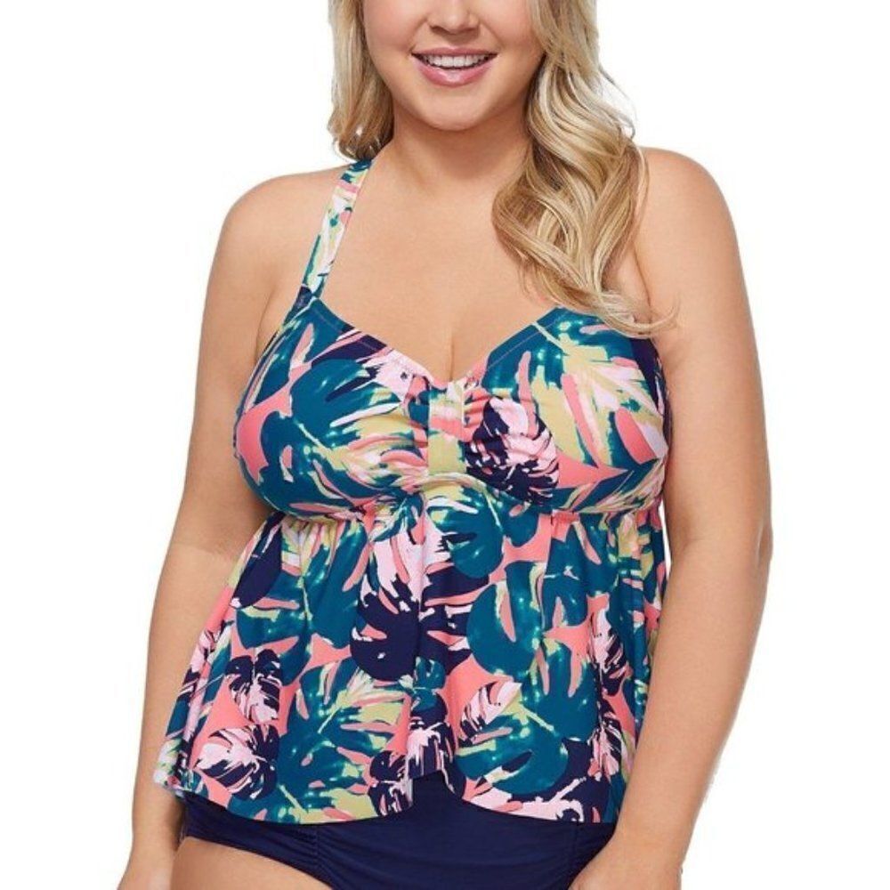 Raisins Curve Maspalomas Atlantic Tankini Top -NEW